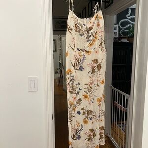 Reformation Cream Floral Maxi Dress